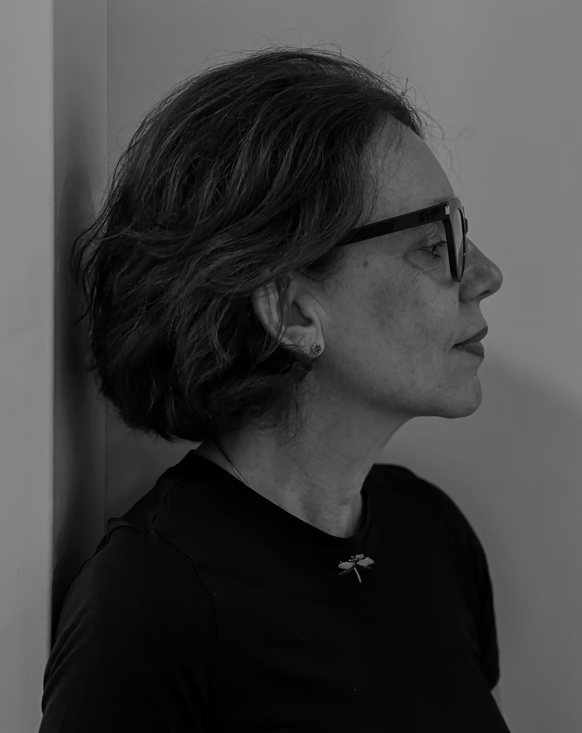 Portrait of Alessandra Beltrame in profile